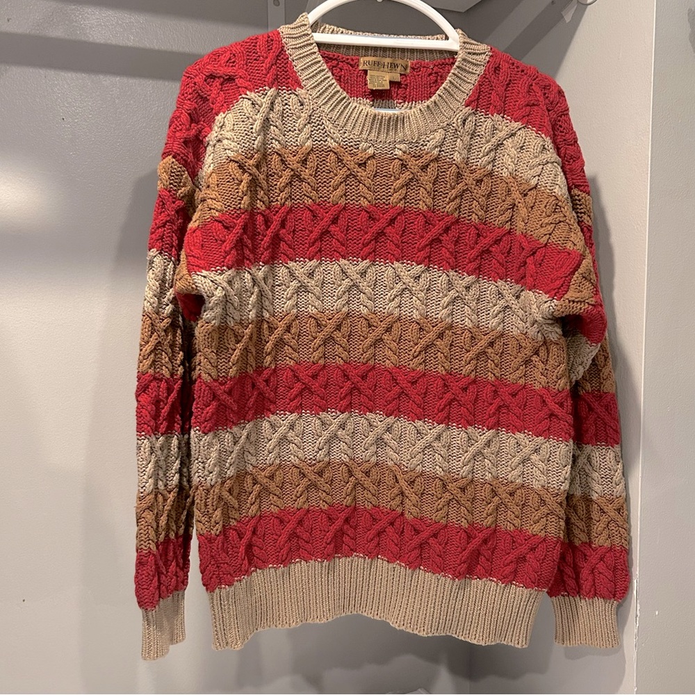 Ruff Hewn Striped Chunky Knit Sweater